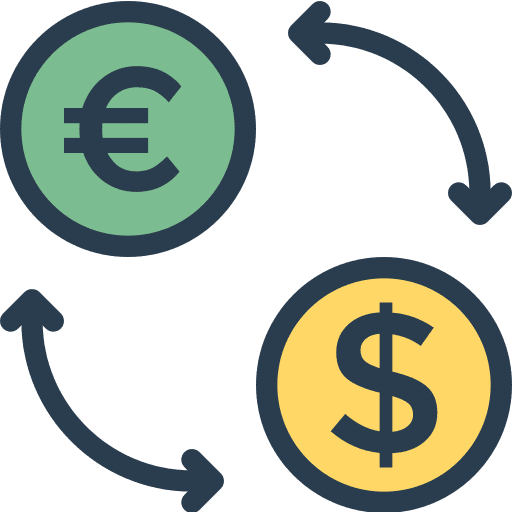 Exchange finances business and finance exchange icon
