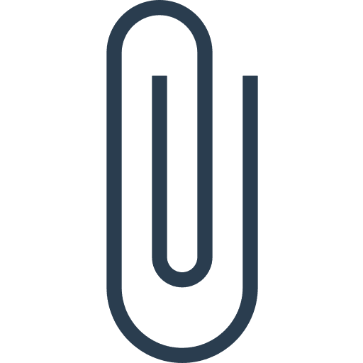Paper clip school material attach ui icon