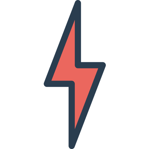 Flash shock lightning electricity icon