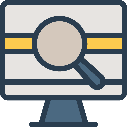 Search search monitor tv icon