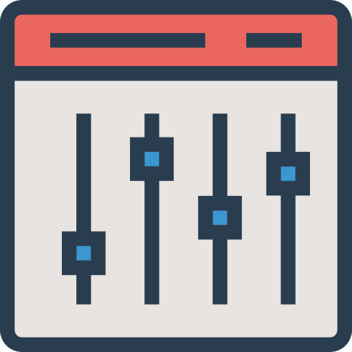 Settings ui web page multimedia icon