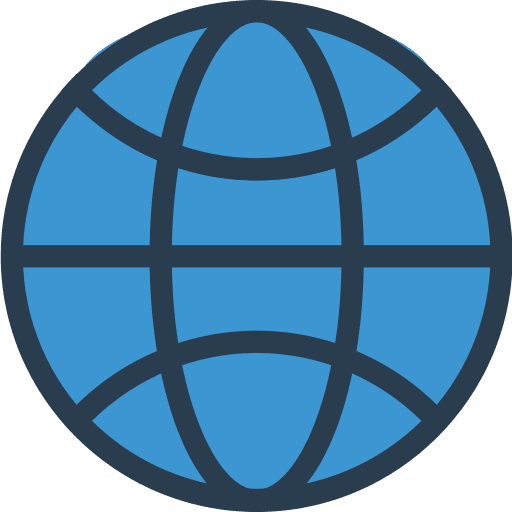 Worldwide world earth grid interface icon