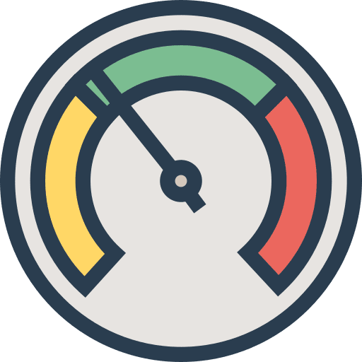 Speedometer meter performance bandwidth icon