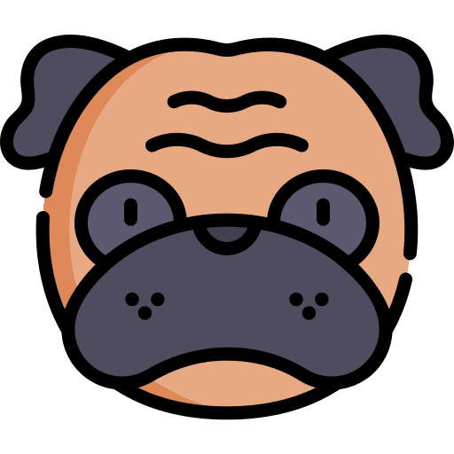 Pug pet mammal pug icon