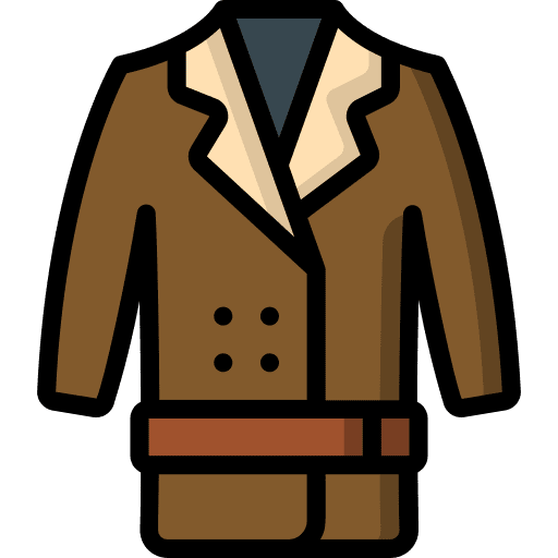 Coat fur fashion clothes icon