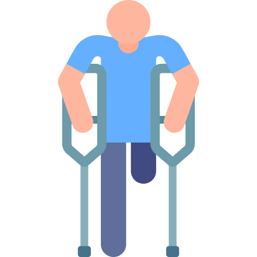 Amputee leg people accessibility icon
