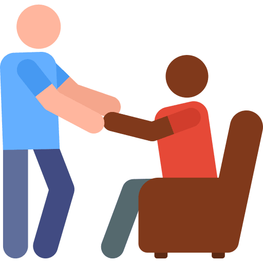 Assistance disabled profession assistant icon