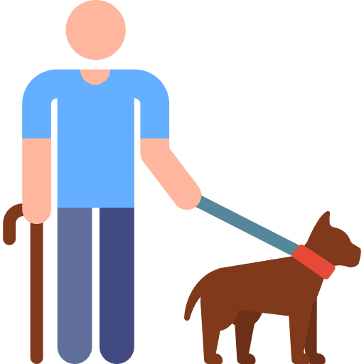 Guide dog healthcare and medical blind animals icon