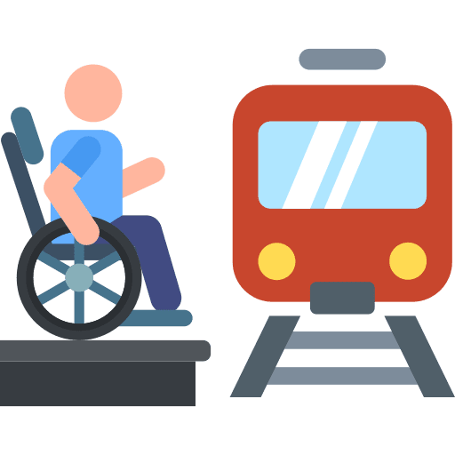 Inclusive transportation inclusive disabled people icon