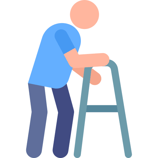 Old old walk healthcare and medical icon