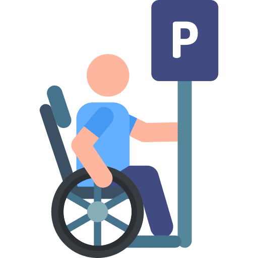 Parking people healthcare and medical inclusive icon