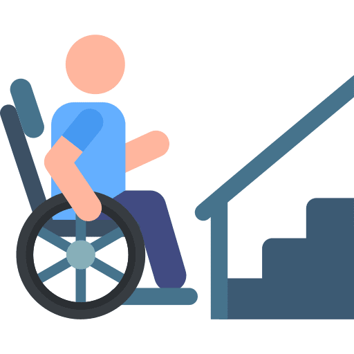 Stairs furniture and household lift stairs icon