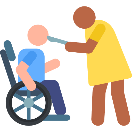 Assistance jobs disabled person icon