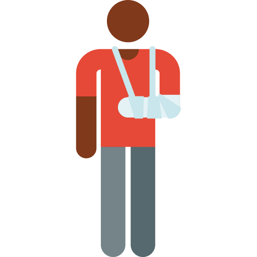 Broken arm plaster body health icon