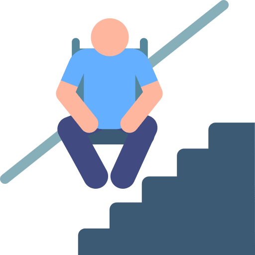 Stairs accessibility lift disability icon