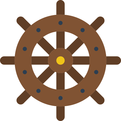 Wheel sea ship wheel icon