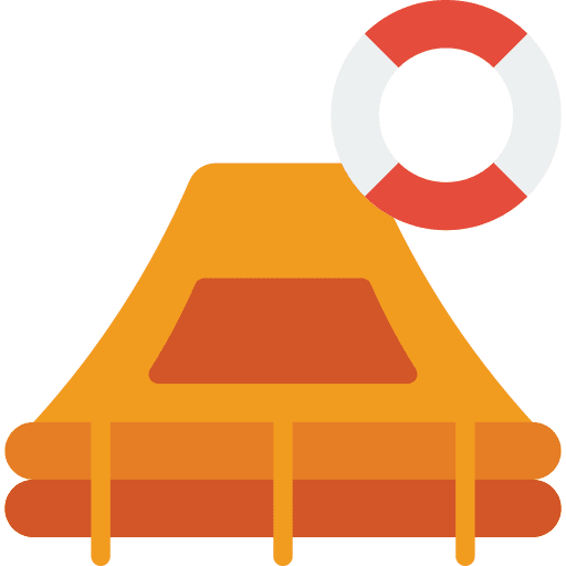 Lifeboat marine ocean transportation icon