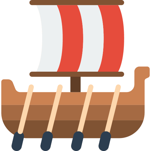 Viking miscellaneous sailboat transportation icon