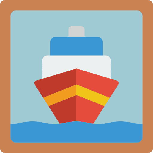 Sign sailboat transportation boat icon