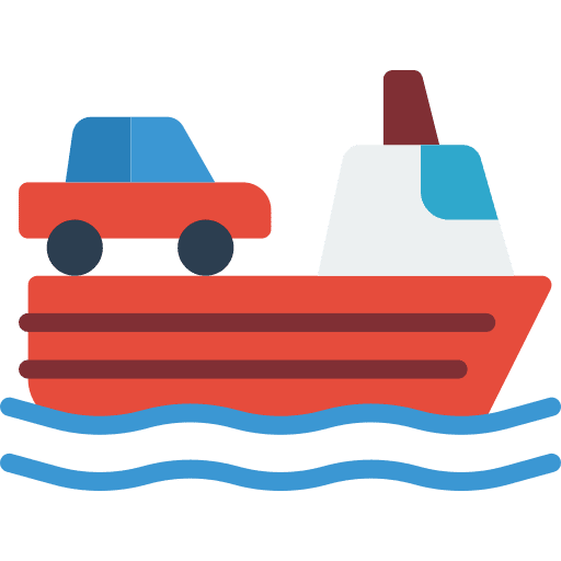 Boat transportation ship boat icon