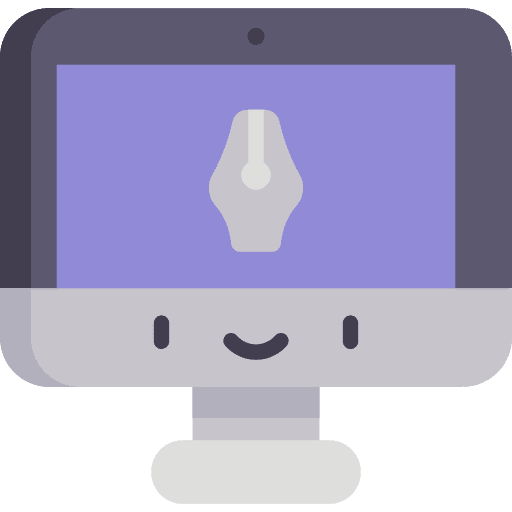 Computer technology monitor screen icon