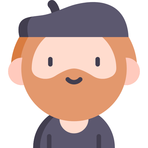 Artist male professions and jobs people icon