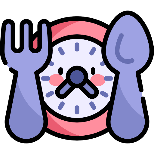Time to eat time fork time and date icon