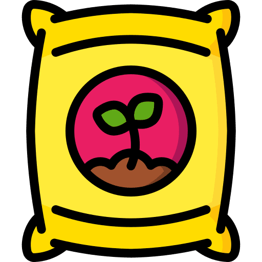 Fertilizer farming and gardening soil fertilize icon