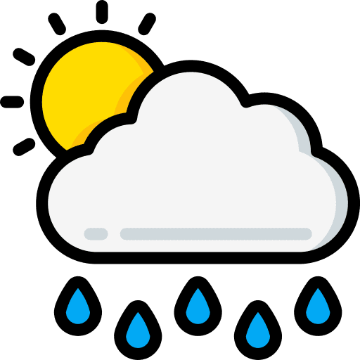 Rain clouds drizzle cloudy icon
