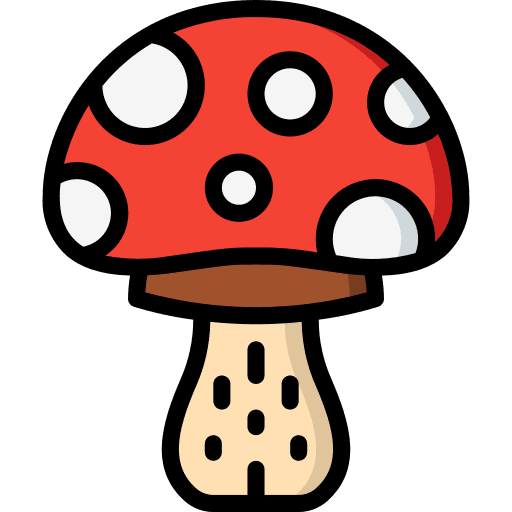 Toadstool mushroom weather nature icon