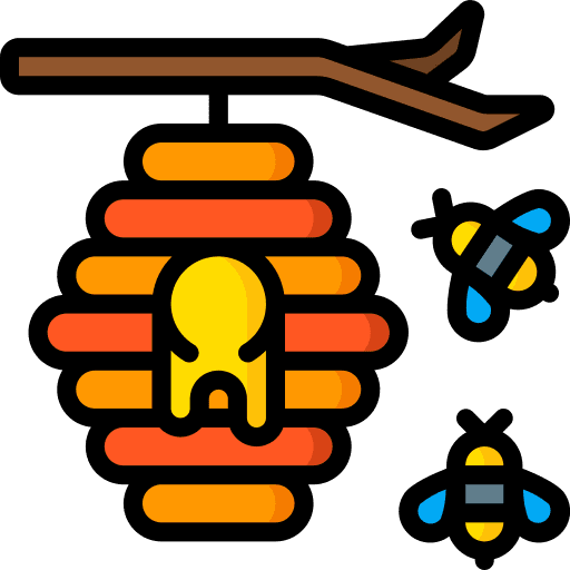 Beehive farm food animals icon