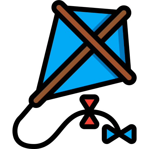 Kite kid and baby childhood gaming icon