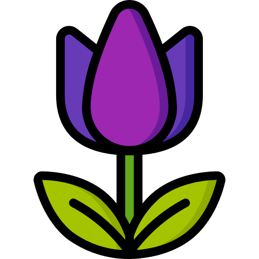 Tulip blossom flower garden icon