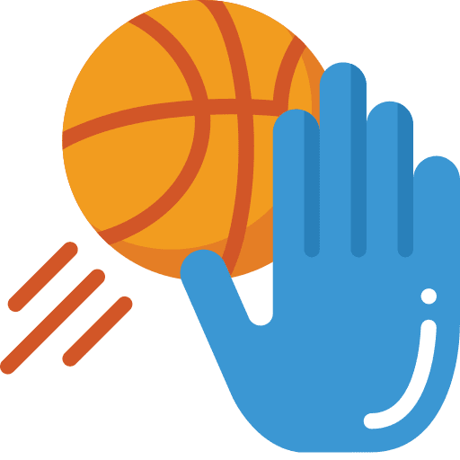 Ball catch sports and competition block icon