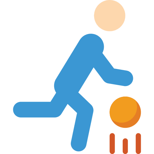Dribble sports and competition player game icon