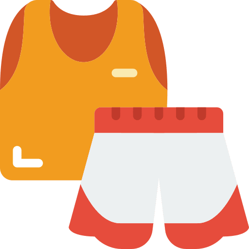 Outfit shorts sports and competition vest icon
