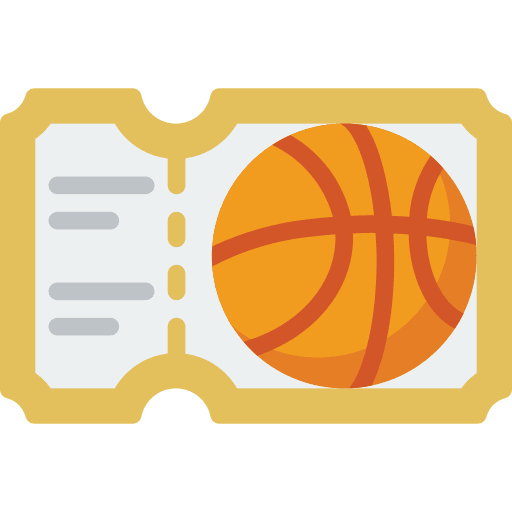 Ticket sports and competition ticket basketball icon