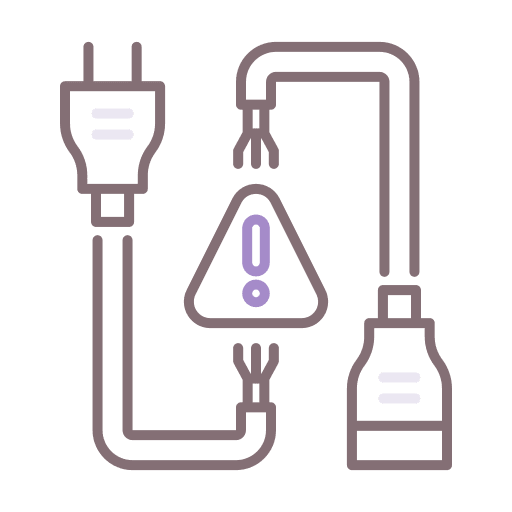 Broken cable broken cable electrician electricity icon