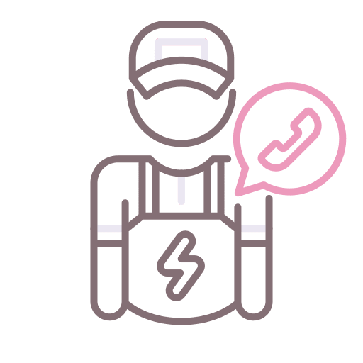 Electrician electricity calling professions and jobs icon