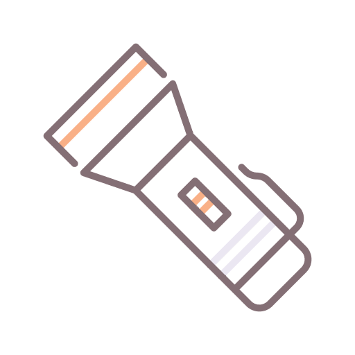 Flashlight tools and utensils investigation flashlights icon