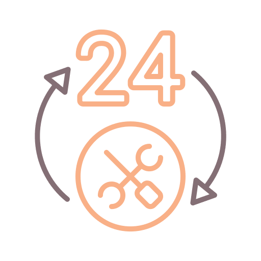 Open 24 hours open 24 hours 24 hours communications icon