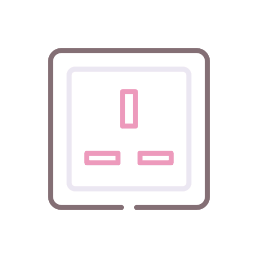 Power socket uk electricity electric socket icon