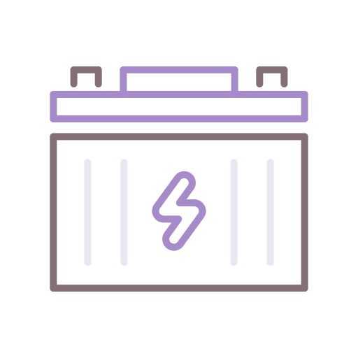 Car battery power transportation industry icon