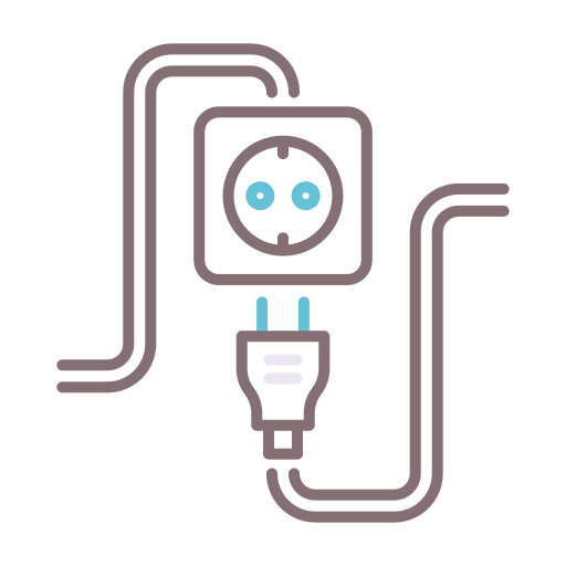 Extension cord socket cord extension cord icon