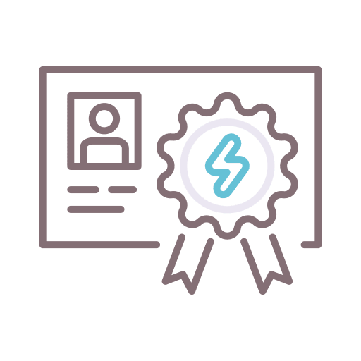 License electrician identity verification icon