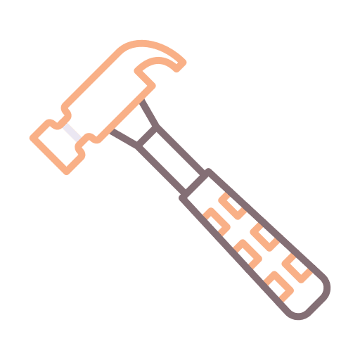 Hammer craft construction and tools tool icon