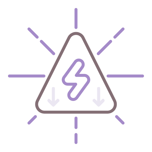 Voltage high risk signaling icon