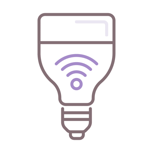 Smart light light bulb electricity electronics icon