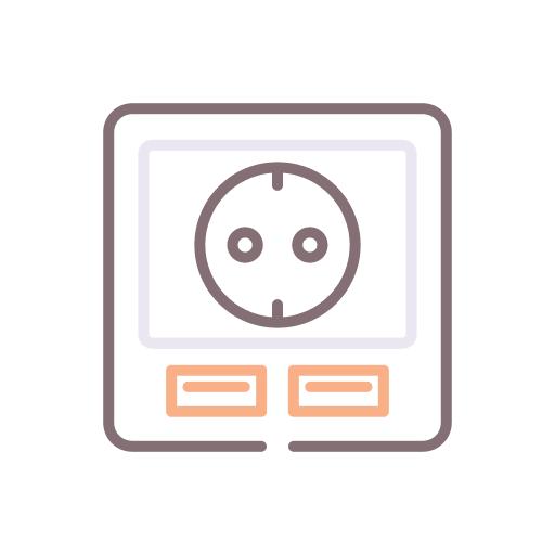 Socket ethernet wall socket wall plug icon