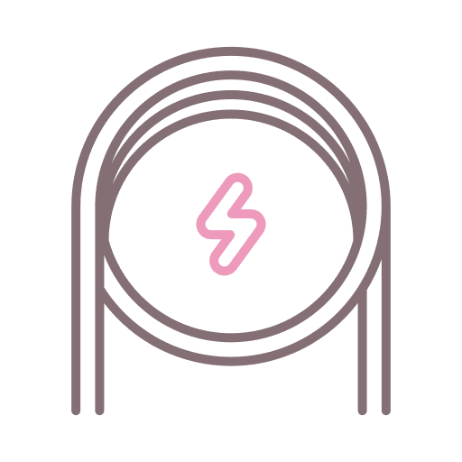 Wire cable electricity power icon